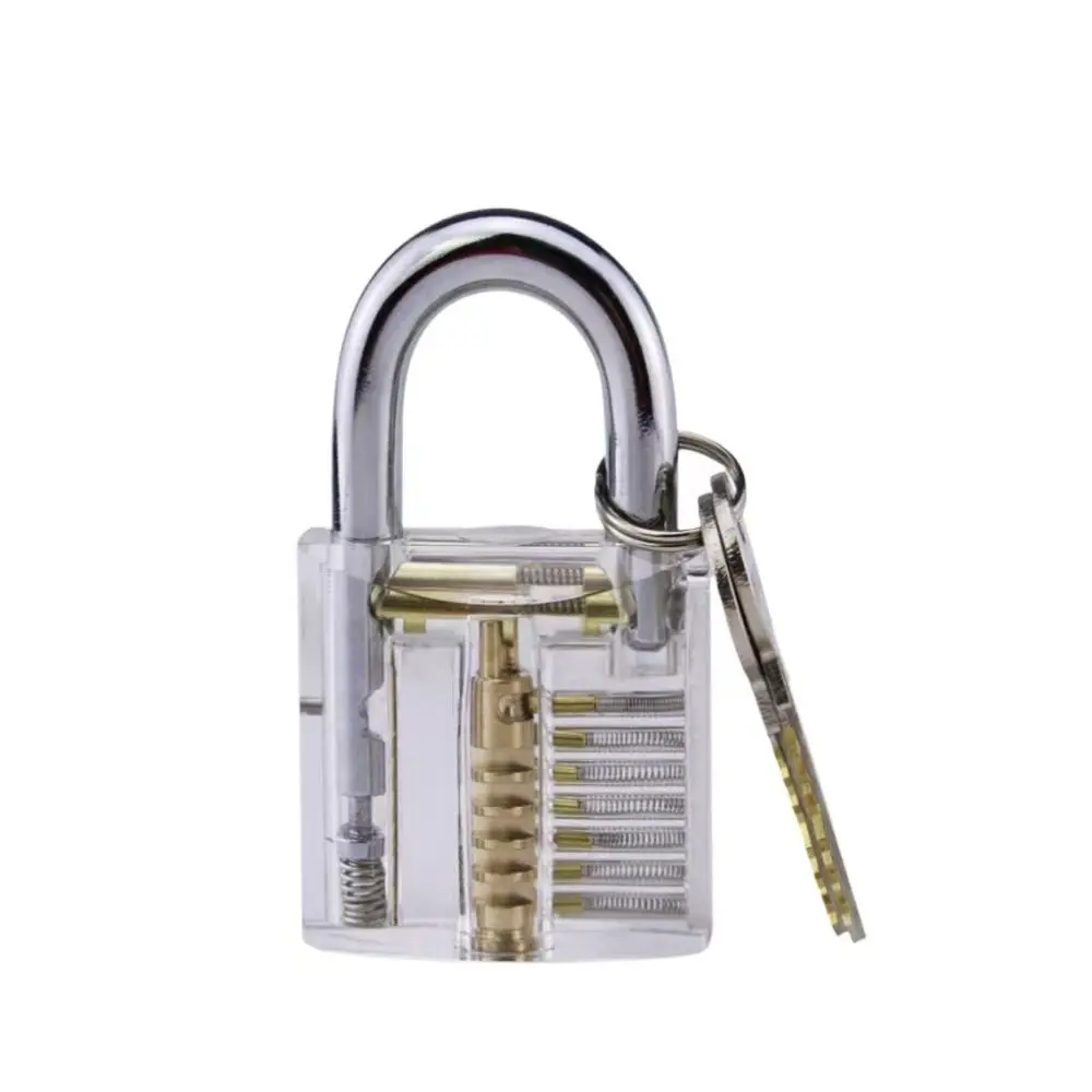 Transparent Hanging Lock, Transparent Lock with Copper Core, Decorative Lock for Ornaments, Practice Lock, Ideal for Display Purposes