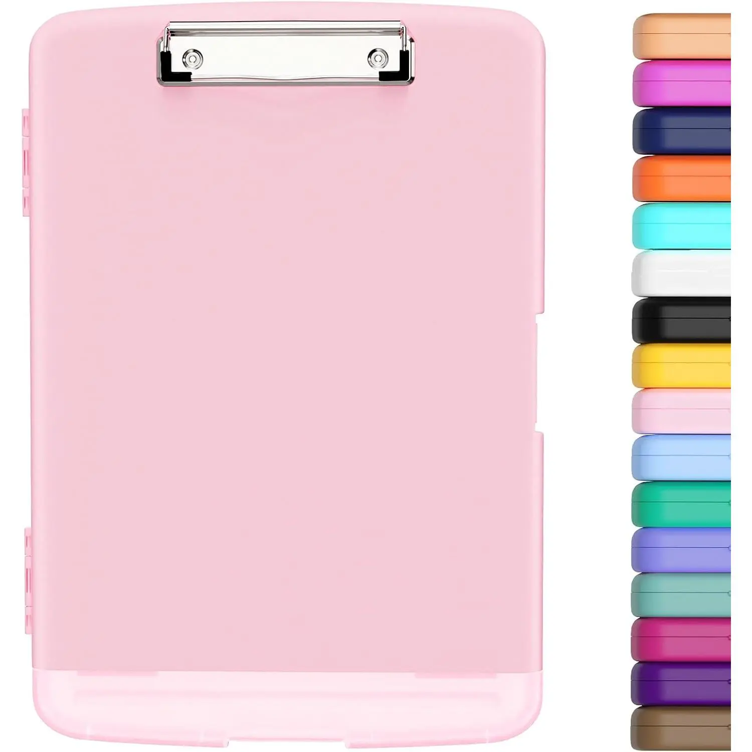 Clipboard with Storage with Pencil Case, 8.5 x 11 Storage Clip Board | High Capacity Organization Box for A4 Letter Legal Paper, Heavy Duty Folio & Side-Opening for , Teachers,