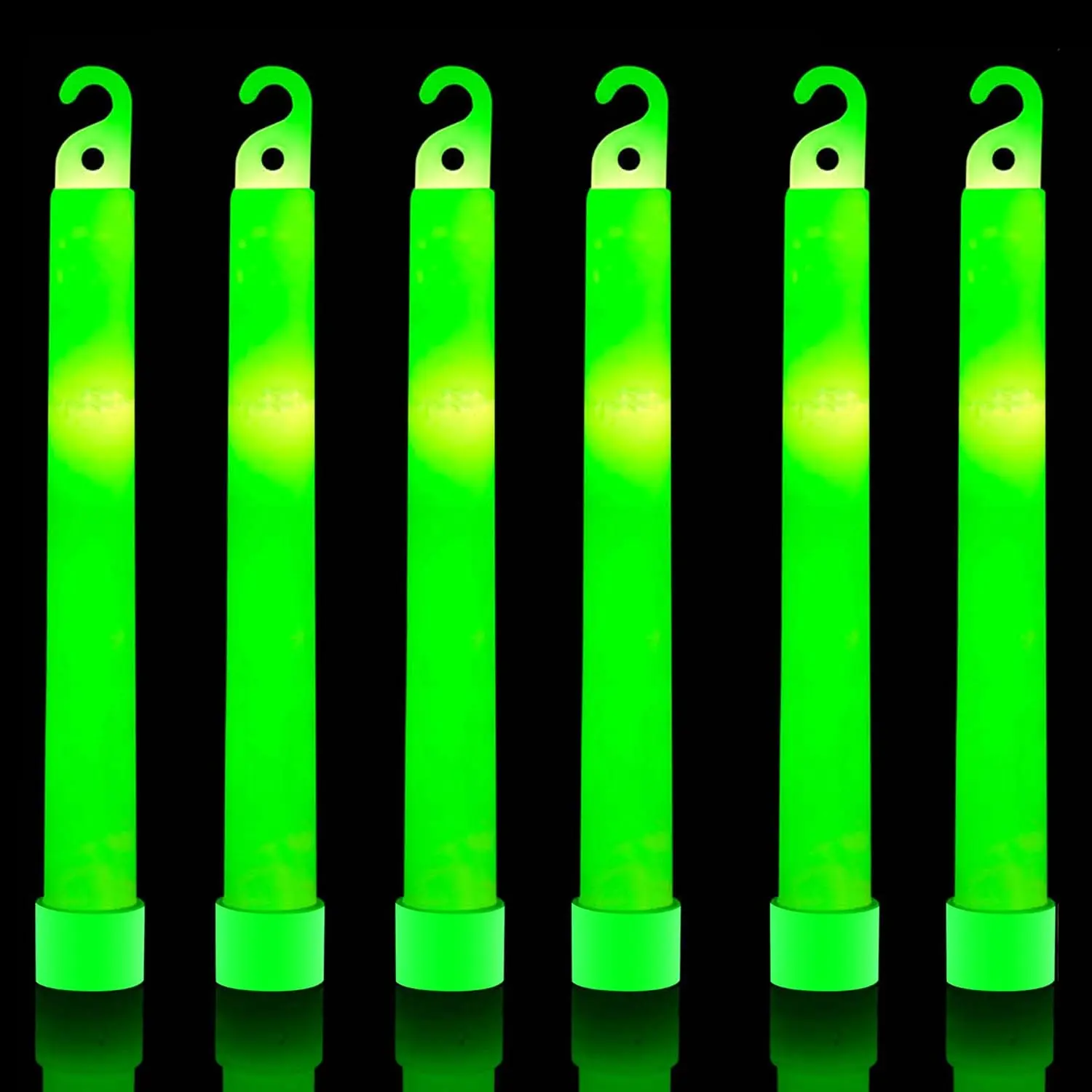 32 Ultra Bright 6 Inch Large Green Halloween Glowsticks - Chem Lights Sticks with 12 Hour Duration - Camping Glowsticks, Emergency Glow Stick For Storms Blackouts - Glowsticks for Parties Activitiesfidget toys