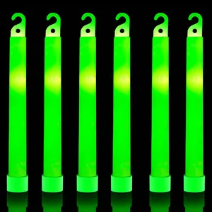32 Ultra Bright 6 Inch Large Green Halloween Glowsticks - Chem Lights Sticks with 12 Hour Duration - Camping Glowsticks, Emergency Glow Stick For Storms Blackouts - Glowsticks for Parties Activitiesfidget toys
