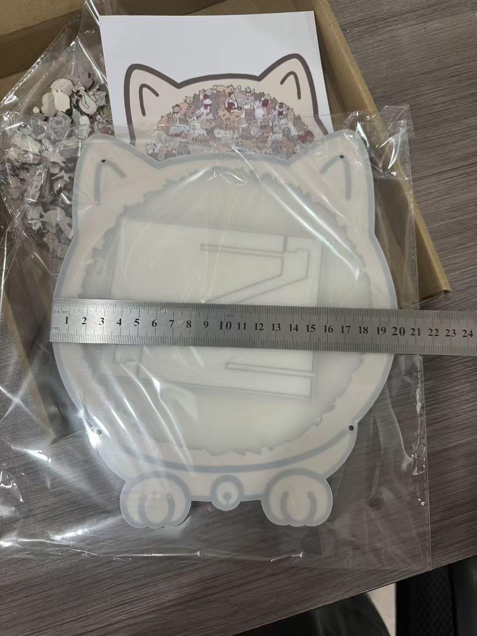 Trending Best Selling Cat Shaped Wooden Jigsaw Puzzle, Morandi Color Cute Kitten Animal Puzzle, Educational Brain Teaser Toy for Kids Adults, Creative Home Decor Unique Wooden Puzzle Gift for Family Friends Holiday