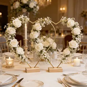 2 Nordic-style metal brackets for ornaments, suitable as tabletop decor, garden decor, and ideal for wedding arrangements, dinners, birthday parties, etc.