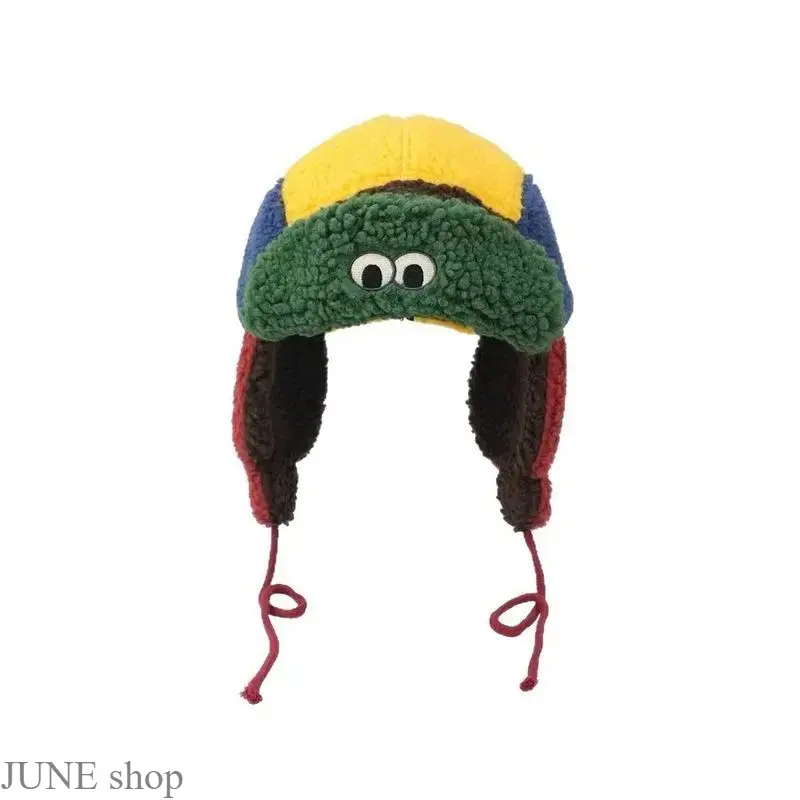 Unisex Cute Frog Aviator Hat - Lamb Fleece Lined, Polyester Thermal Warm Winter Trapper Puffer Cap, 1 Size, for Outdoor Activities