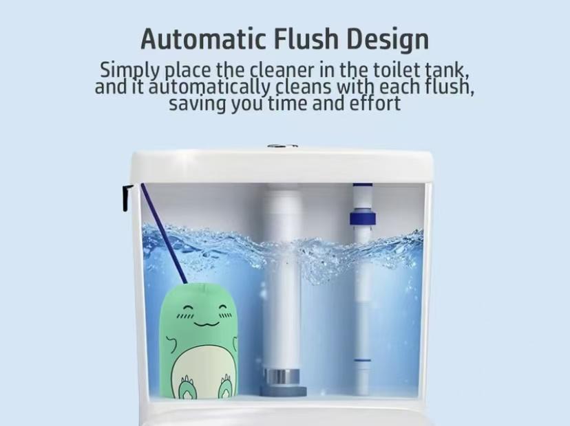 Toilet Bowl Cleaner Bottle, Cute Dinosaur-Shaped Bathroom Toilet Tank Cleaner with Ocean, Jasmine, and Peach Scent