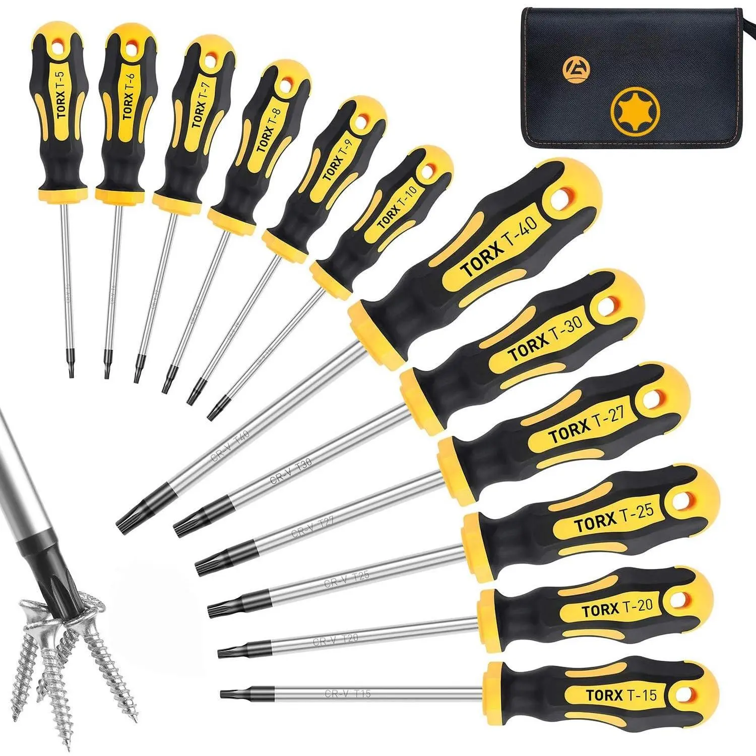 12-  Torx Screwdrivers Set,  Torx Driver  Screwdrivers Set T5 - T40  Choice
