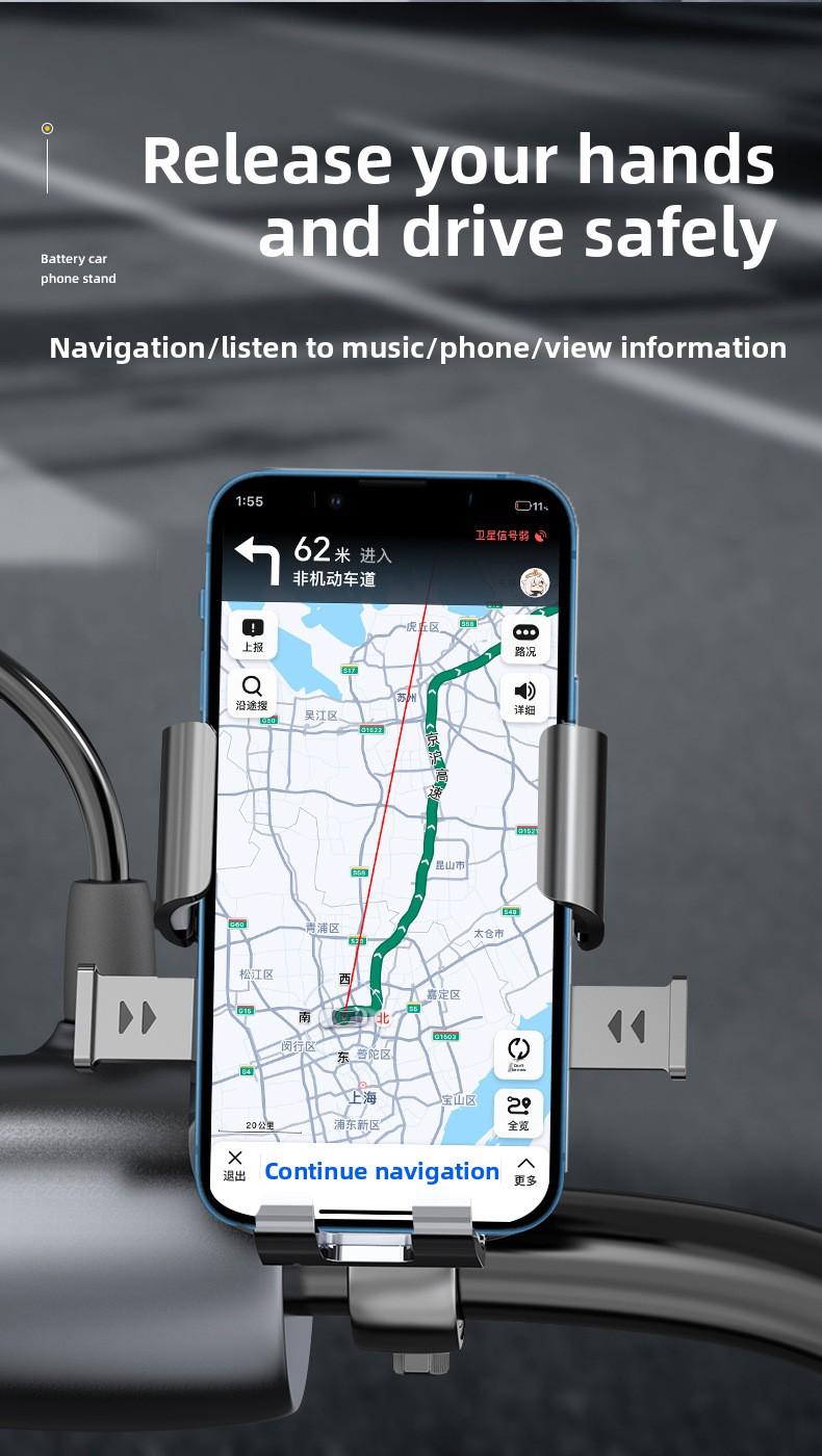 Navigation stand, motorcycle phone holder, delivery rider stand, bicycle shockproof phone holder wholesale