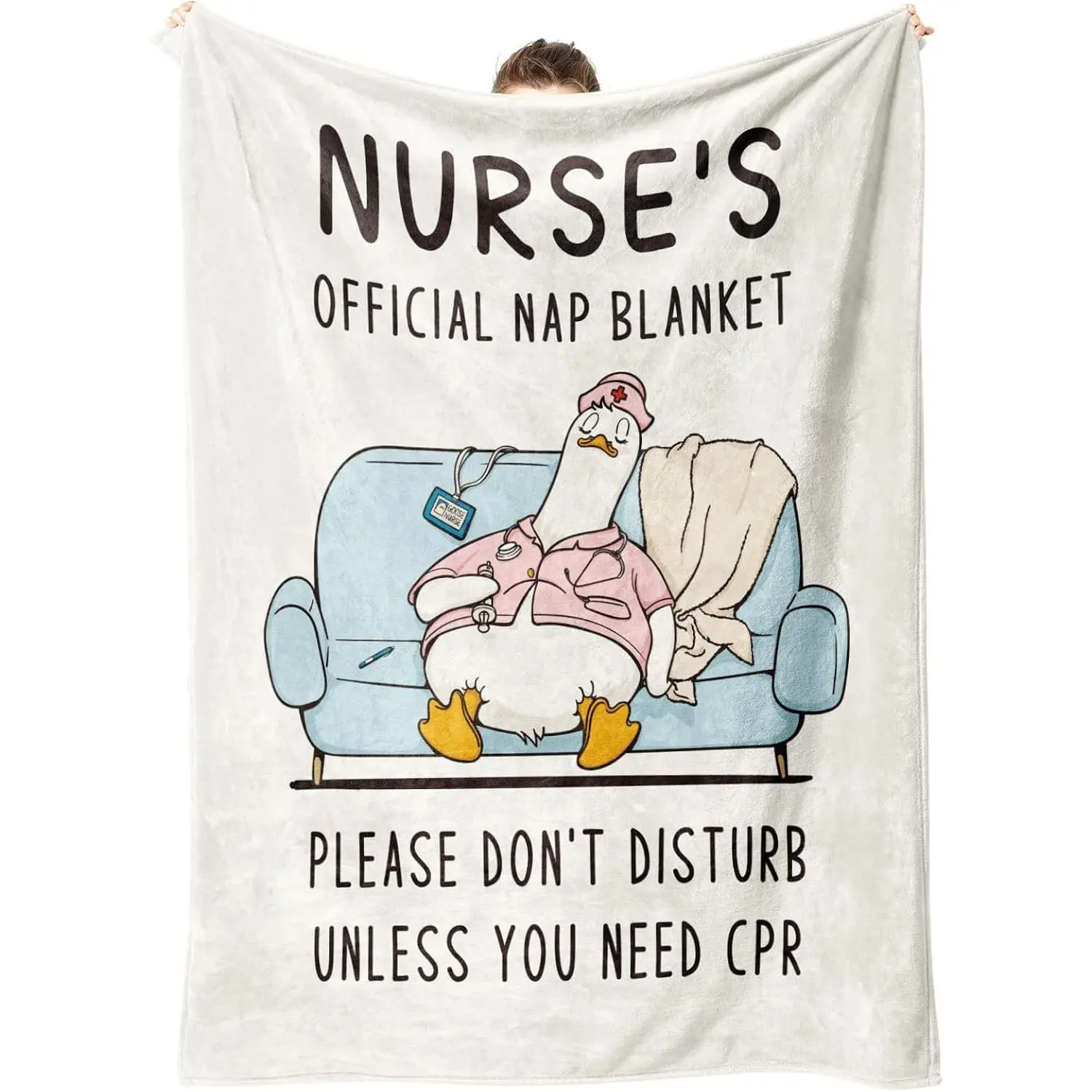 Nurses' Gifts for Women and Men, Cute Nurses' Week Appreciation Gifts - Soft LPN RN Nurse Blanket, Nursing Student Graduation Gift Flannel Throw Blanket 60 X 50