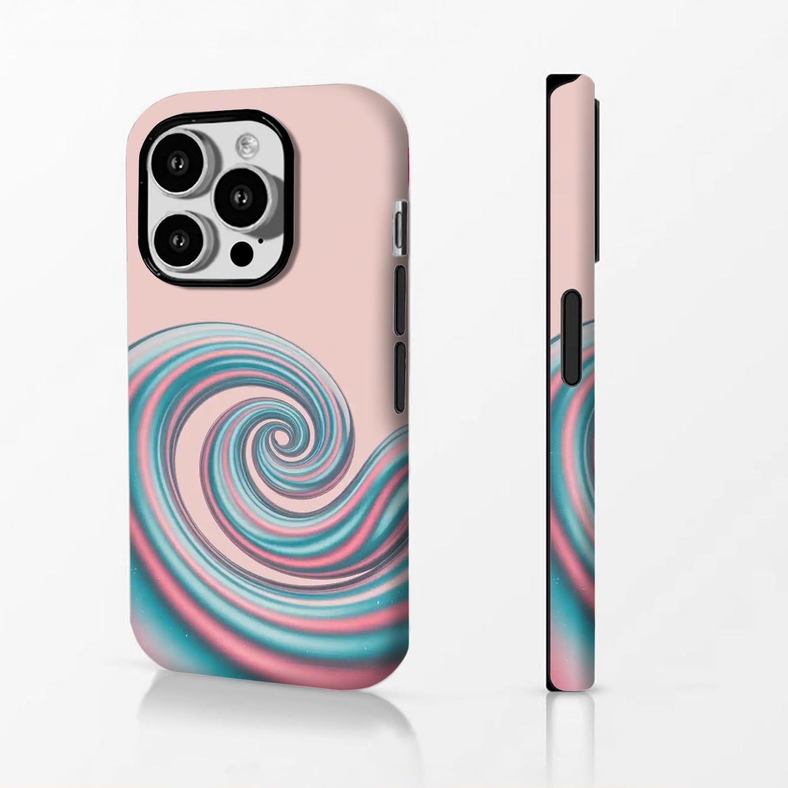 Abstract, swirl, waves Soft And Hard Two-In-One Film Printed Full Pattern Case For IPhone 16 15 14 13 1211 Pro Max Plus Phone Case