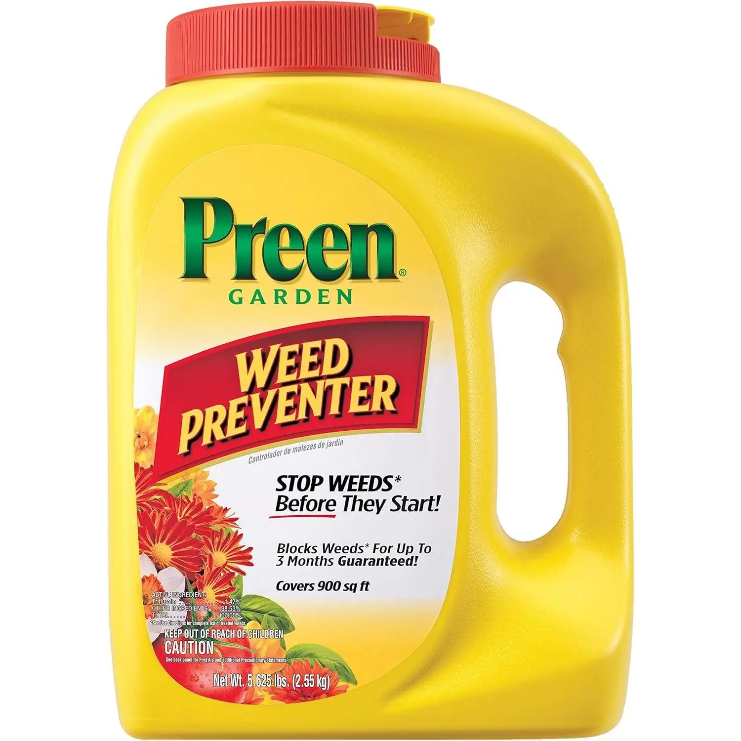 Preen Garden Weed Preventer 5.625 lb. Flip-top Bottle - Covers 900 sq. ft.