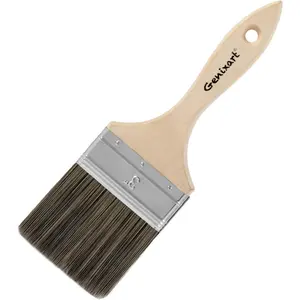 3 Inch Double Thick Chip Paint Brush with Wooden Handle, Wood Stain Brush for Walls Fence Staining, Suitable for Varnish, Paste, Gesso, Limewash Painting