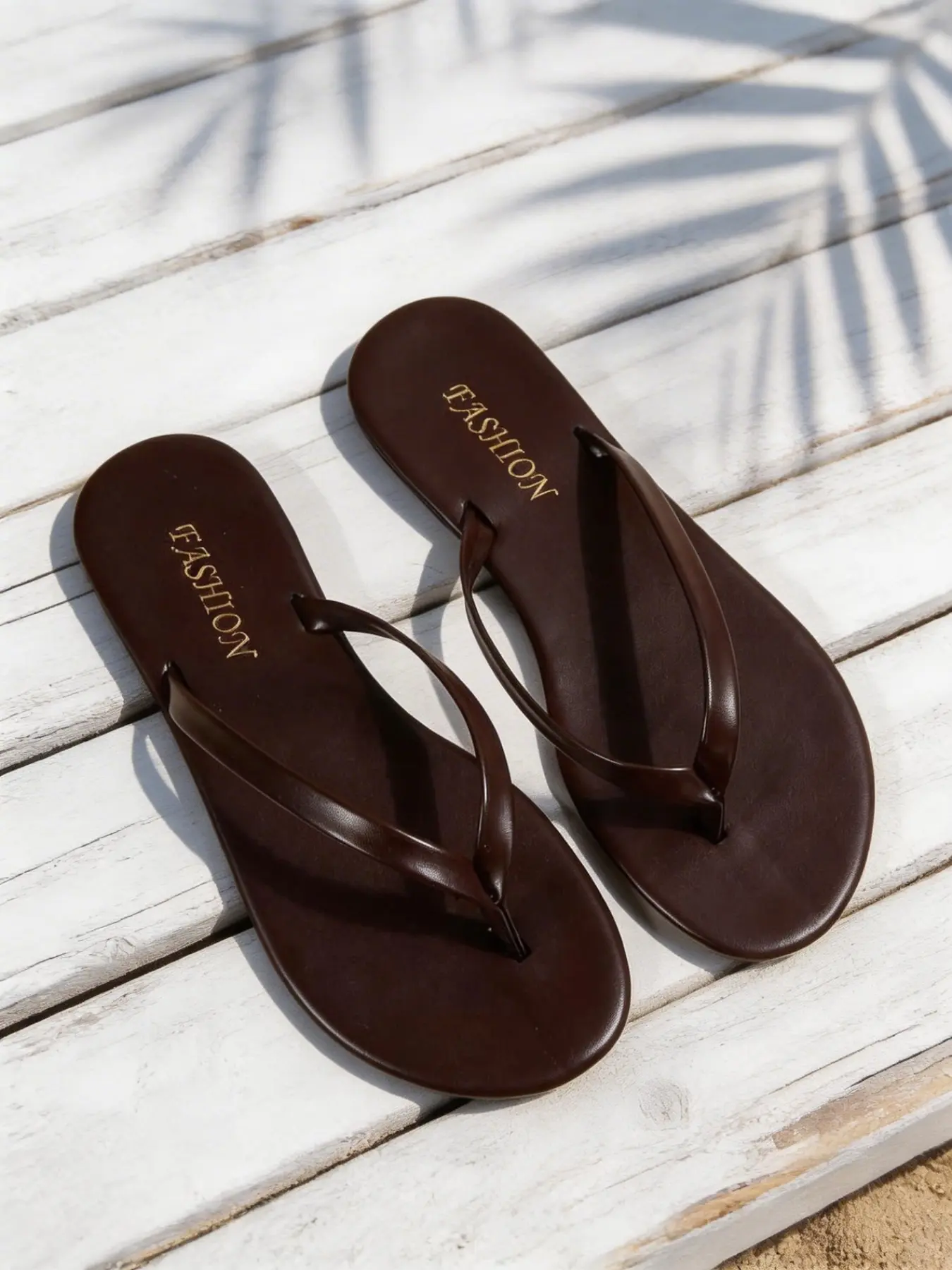 2026 New Simple Solid Color Flat Slides Casual Trendy Sandals, Classic Toe Design, Soft PU Leather, Anti-Slip Rubber Sole, Unisex, Summer Casual Shoes