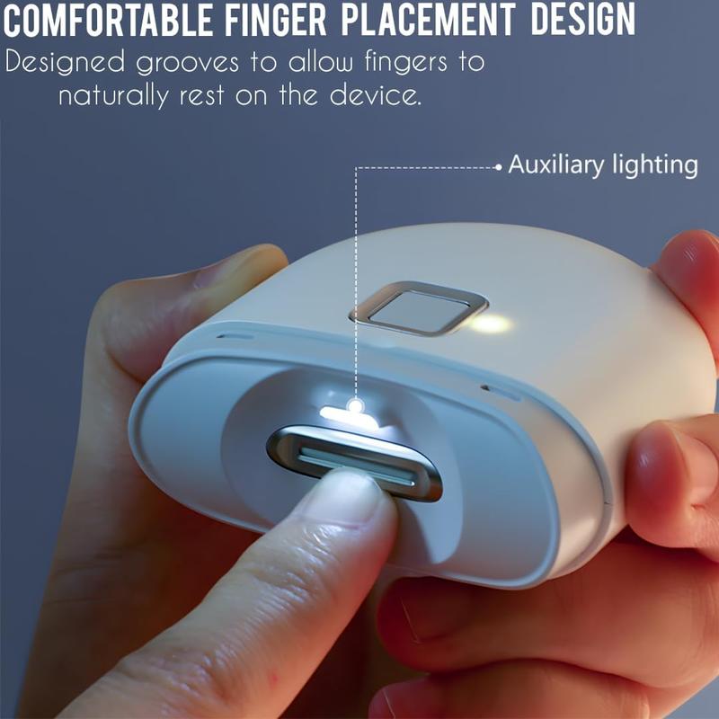 Electric Nail Clipper with Light, Automatic Nail Trimmer, Mini Nail Clippers for Home & Travel, Manicure & Pedicure Tool for Women & Men