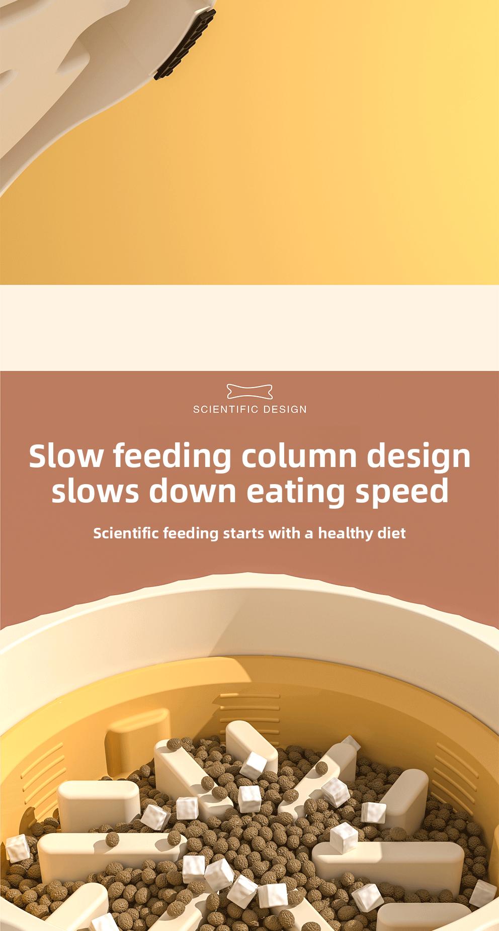 Slow Feeder Dog Bowl Cat Bowl Anti Choke Interactive Dog Bowls with Non Slip Base Anti Tip for Pet Eating Training Multiple Use