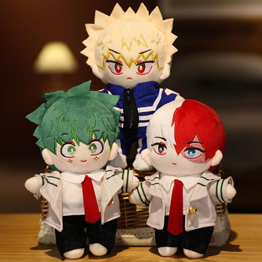 Anime MHA figure Izuku Midoriya Katsuki Bakugou Shoto Todoroki Plush Toys Soft Plush keychain Doll cute sofa pillow Pendant Gift