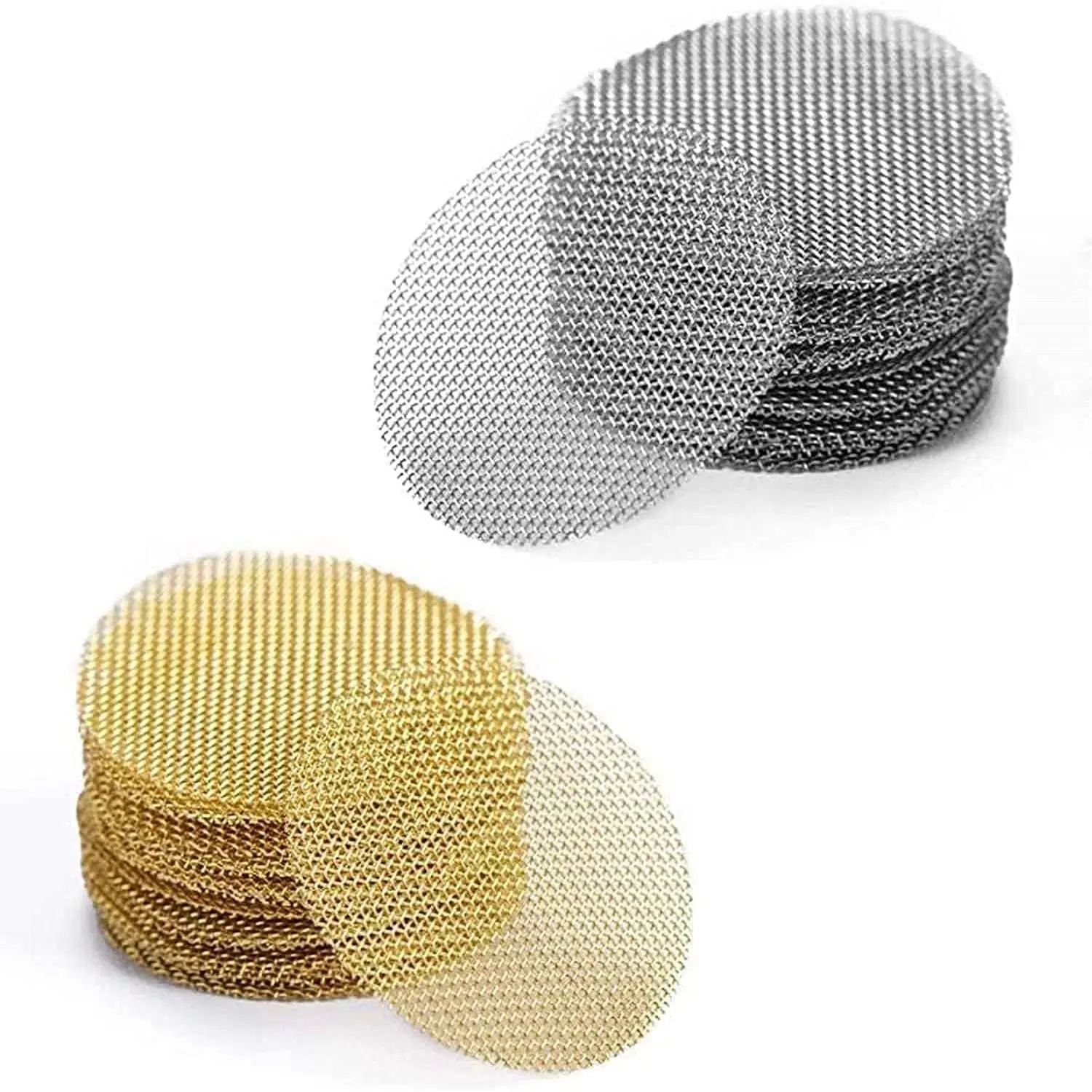 Pipe Screens, 3/4 Inch Pipe Filters, 50pcs Premium Stainless Steel Pipe Screens and 50pcs Brass Filters