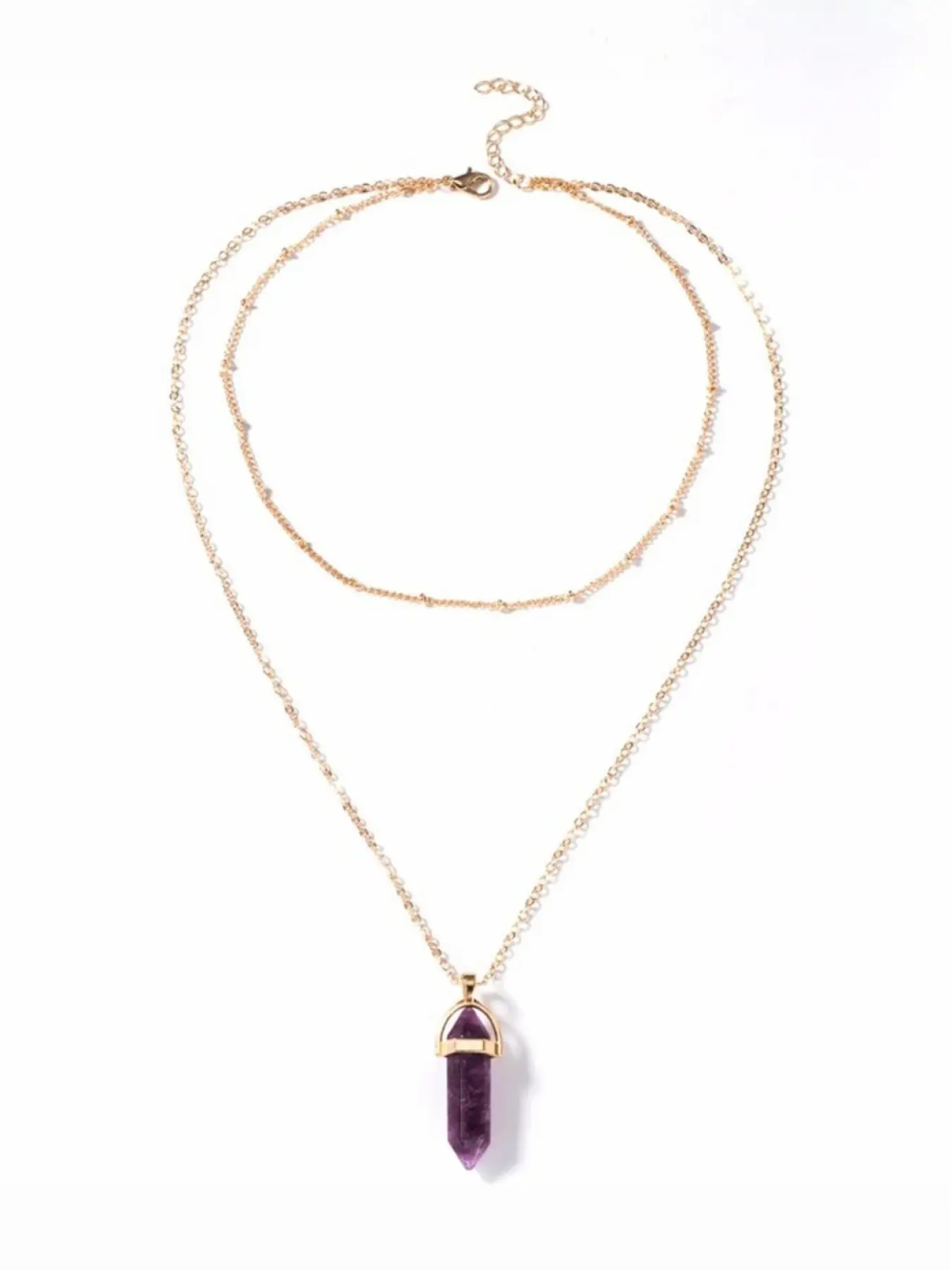 Crystal Necklace for Women  Amethyst Point Pendant Necklace |Boho Minimalist Jewelry | Gift Ideas for Her