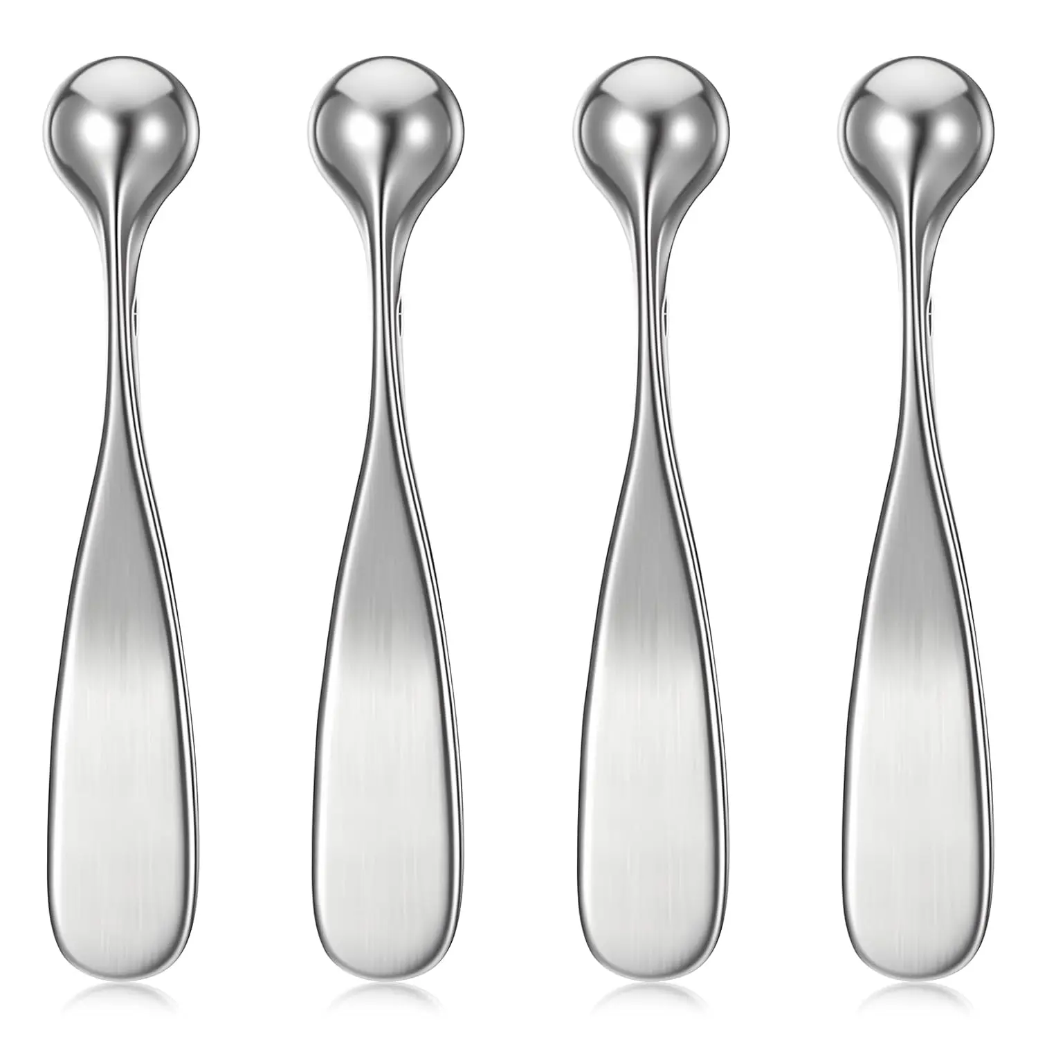 4 Pcs Metal Eye Cream Massage Stick Tool Eye Cream Applicator Wand Stick Makeup spatula Women for Facial Massager Eyes Massage Tool for Face Creams Applicator Reduce Puffiness