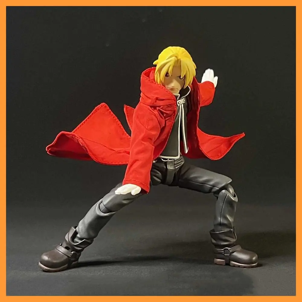 In Stock BUZZmod 1/12 Scale Male Hooded Trench Coat Steel Alchemist Edward Elric Red Windbreak for 6" Action Figure Body Model