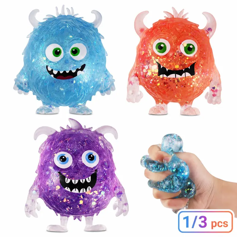 Squishy Toys 1/3Pcs - Soft Slow Rising Stress Relief Sensory Toy, Cute Animal Fidget Toys, Squeeze Sensory Toy for Teens and Adults, Squishy Sensory Fidgets, Washable