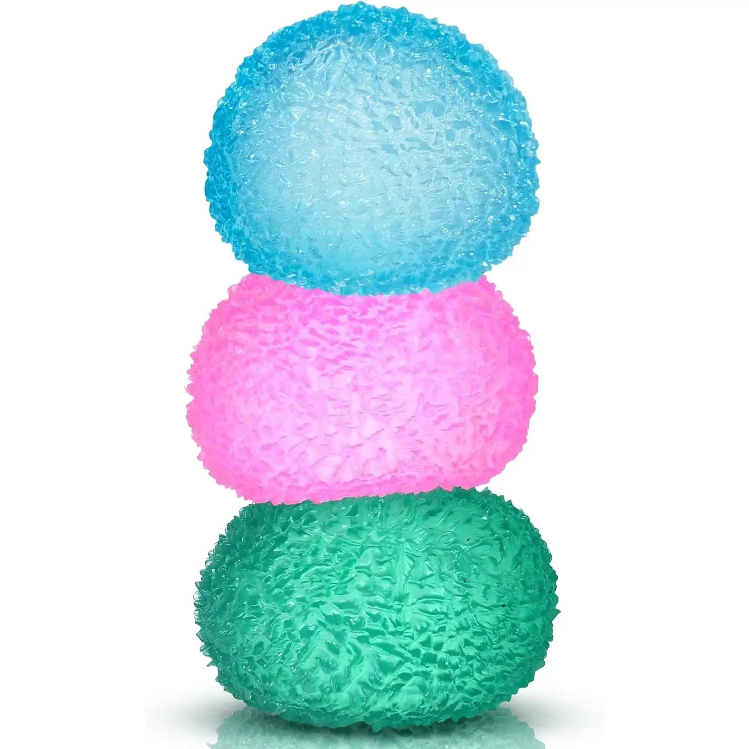 3pc Stress Balls for Adults, Squishy Ball Sensory Textured Memory Gel Fidget Toys for Kids/Adults Hand Exercises, Valentines Day Party Favors Anxiety Relief Squeeze Ball(1.80“)fidget toys