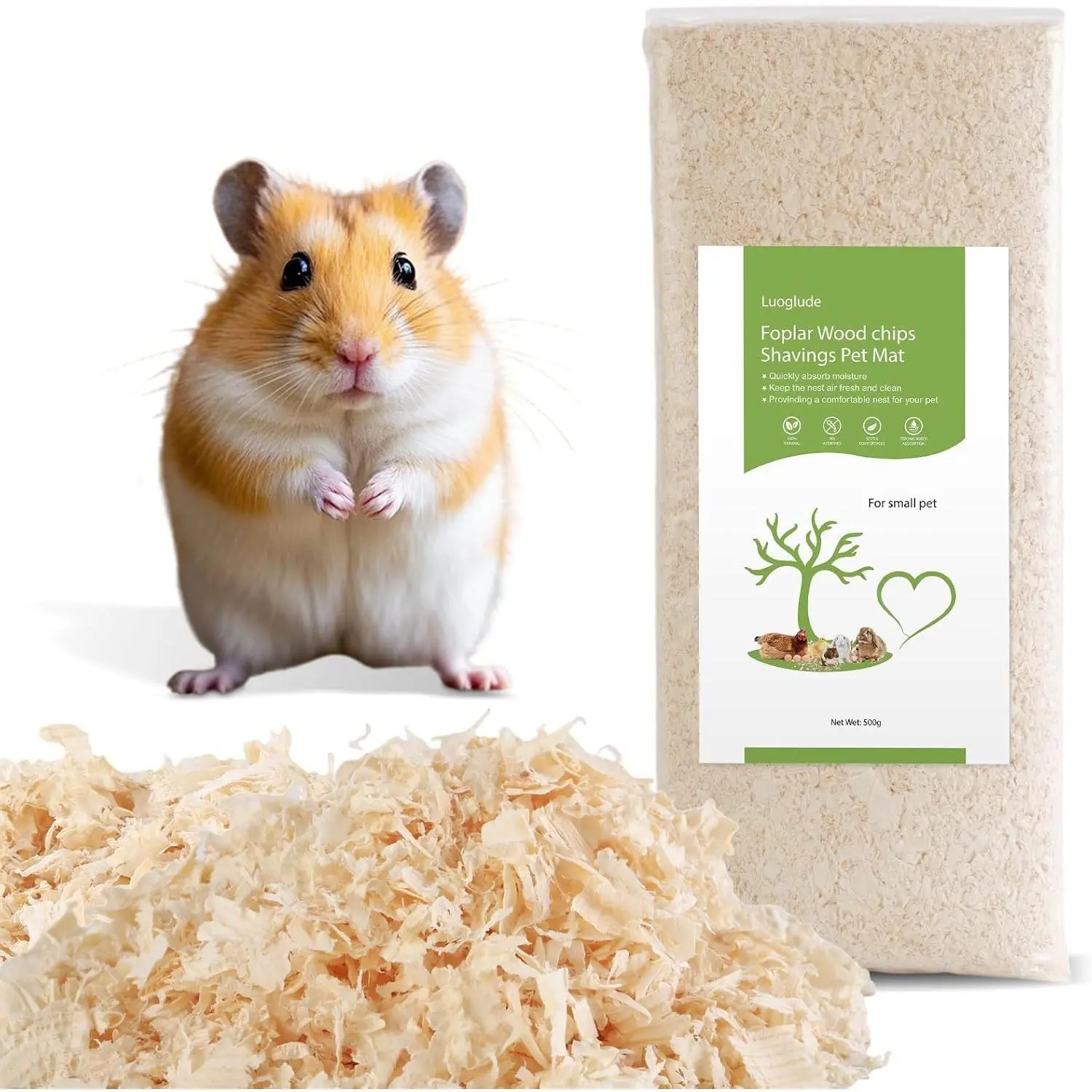 18oz Small Pet Bedding Low Dust Odor Control Ultra Absorbent for Hamsters Guinea Pigs Parrots Rabbits Gerbils Mice & Small Animals