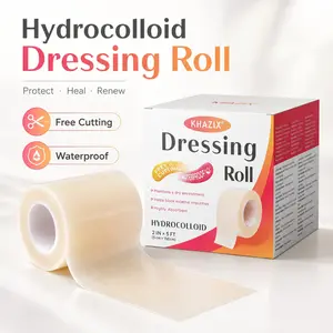 Hydrocolloid Dressing Roll, 5cm x 150cm Waterproof Cut-to-Size Blister Tape, Adhesive Skin Protection Patch for Heel, Finger, Acne, Friction, Shoe Rubbing & Daily Care
