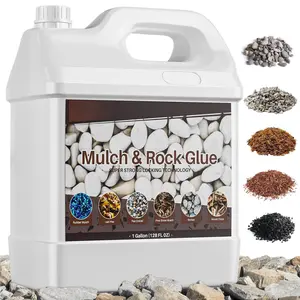 Commercial Grade -Weather Rock Glue, Heavy Duty Gravel Binder for Landscaping, Long-Lasting  Landscape Adhesive for Driveways, Paths | 1 Gallon