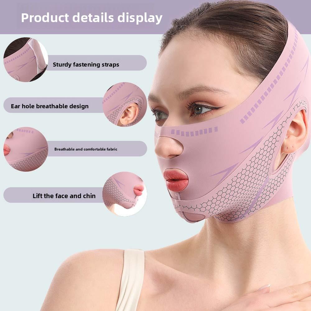 Graphene V-face lifting mask tightens facial contours, reduces nasolabial folds and double chin, sleep bandage is comfortable and breathable