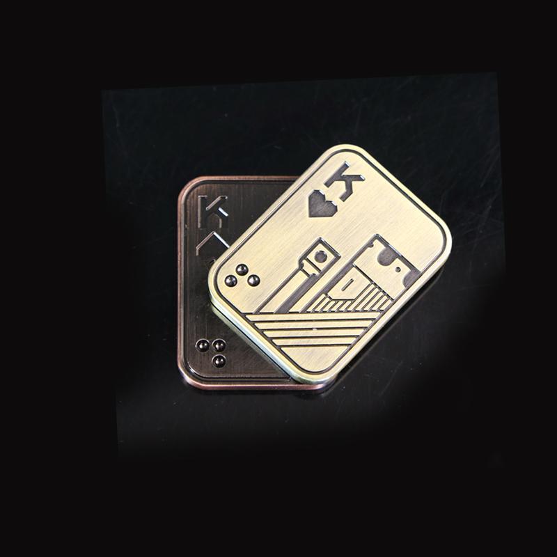 Metal Poker Push Card Fidget Slider, Stress Relief Fidgeting, Stress Relief Toys, Men's EDC Toys, Fidget Toys, Touch Coins, Desk Toys Gifts for Boyfriends and Fathers