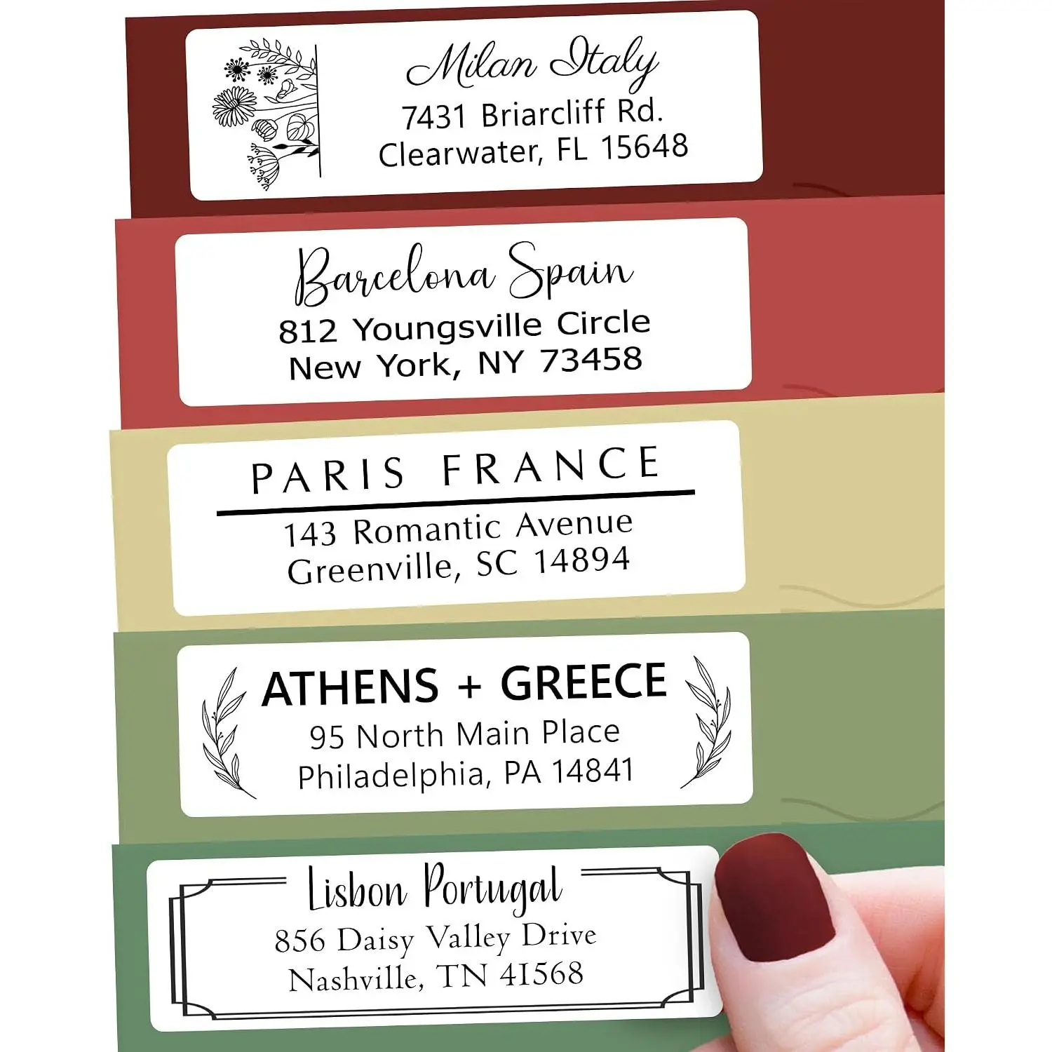 Personalized Return Address Labels - Custom Address Labels & Address Stickers for Envelopes - High Gloss Self-Adhesive Mailing Labels  Sheets (50-1000)