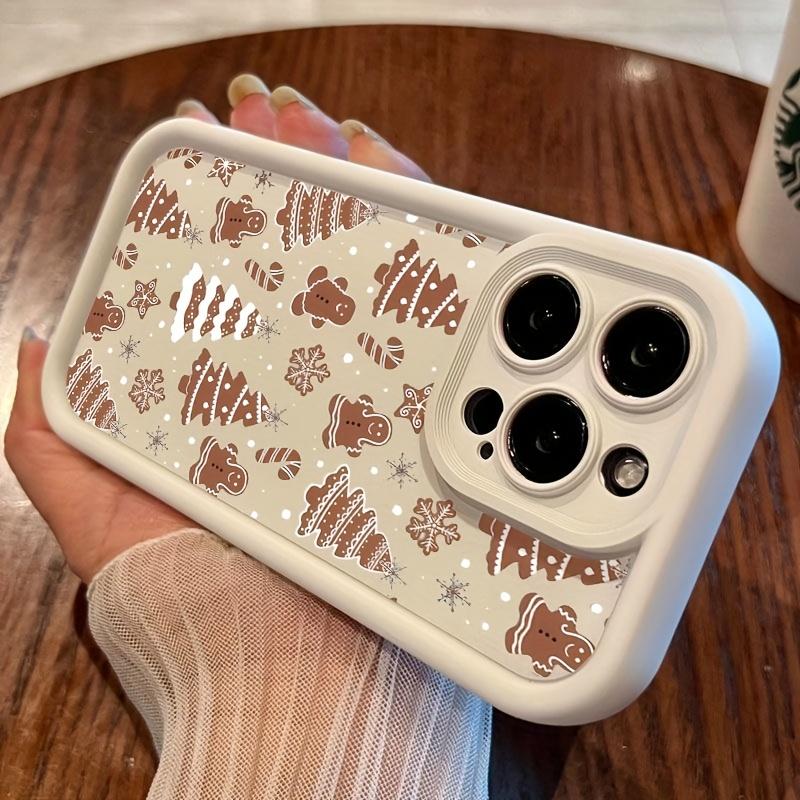 Creative Christmas Tree Patterned Case for iPhone 17 Pro Max 16 Plus 15 14 13 12 11 Air E Soft Silicone Protective Cover with Non-Slip Design Full Body Protection Cellphone Casing Gift for Friends Family