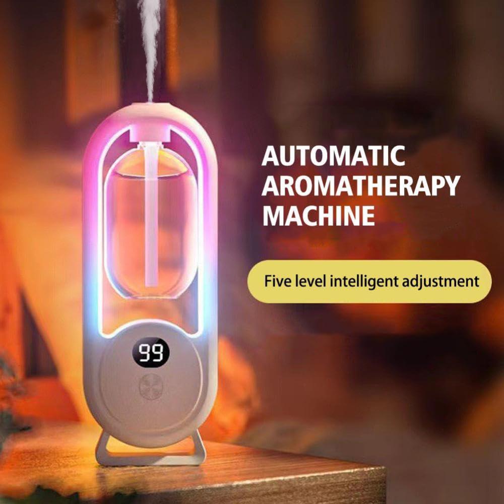 24-Hour Cycle Smart Aroma Diffuser, 1 Set Rechargeable Automatic Timing Essential Oil Mist Diffuser, Household Appliances for Home Bathroom, Aromatherapy for Home