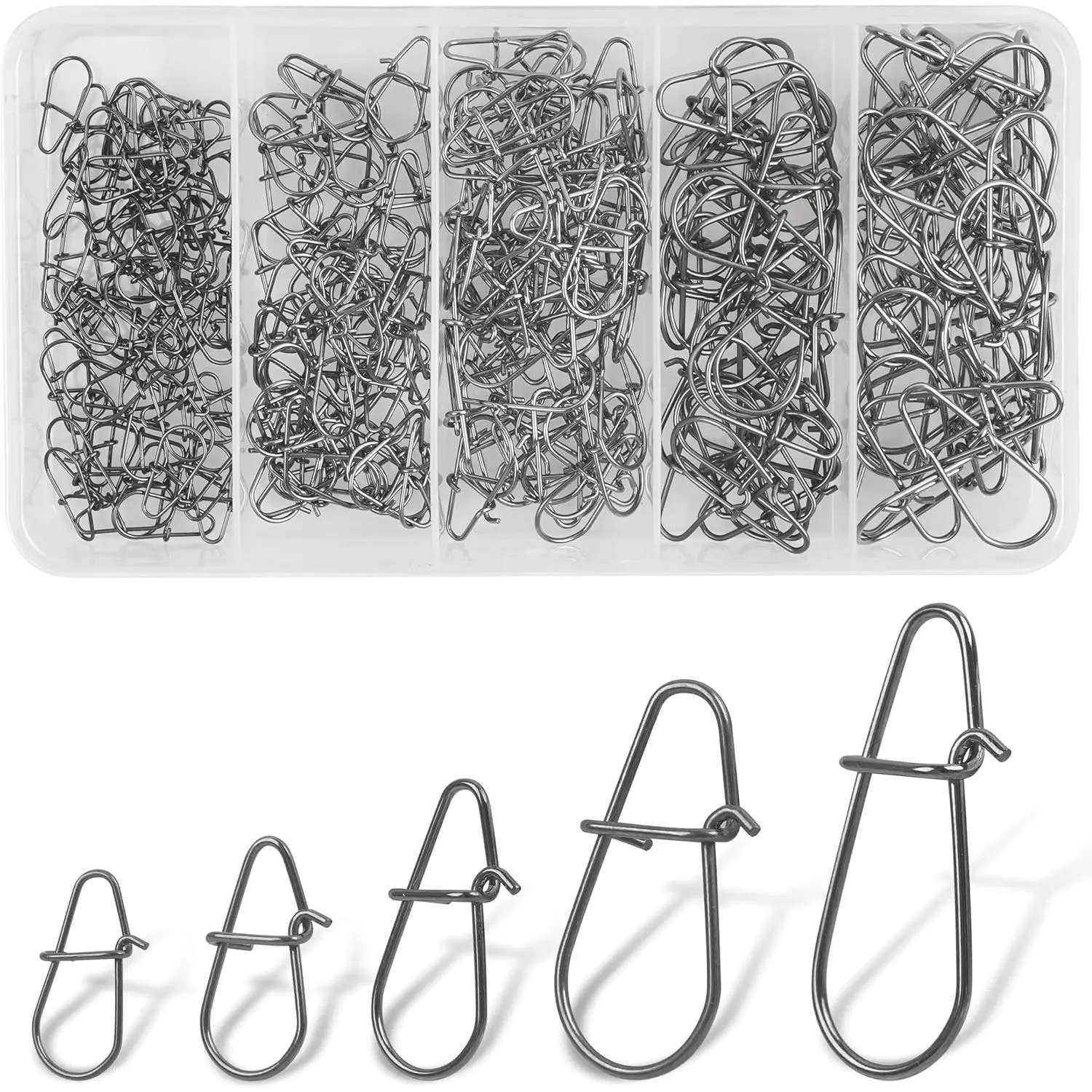 Crankbait Snaps Fishing Snap Clips Kit,210pcs Duo Lock Snaps Swivel Quick Change Power Fishing Clips  Snaps Fishing Speed Clips Lure Connector Saltwater Freshwater