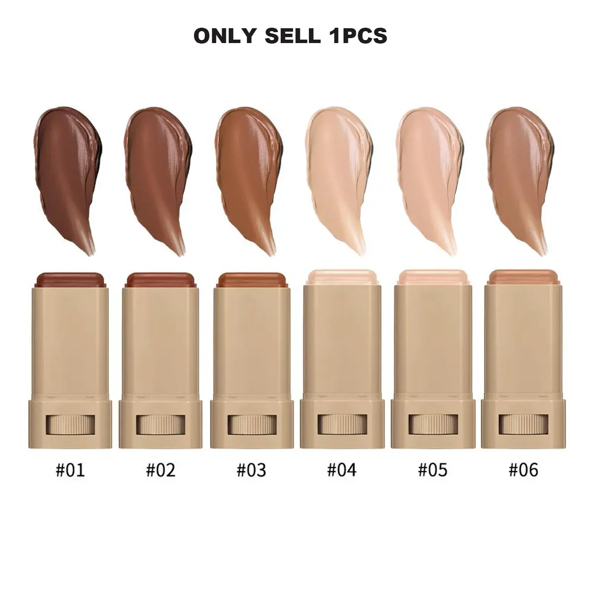 Color Solid Essence Stick Natural Blending Cheek Highlighter Foundation Multi-Purpose Bar, Makeup Essential for Flawless Finish