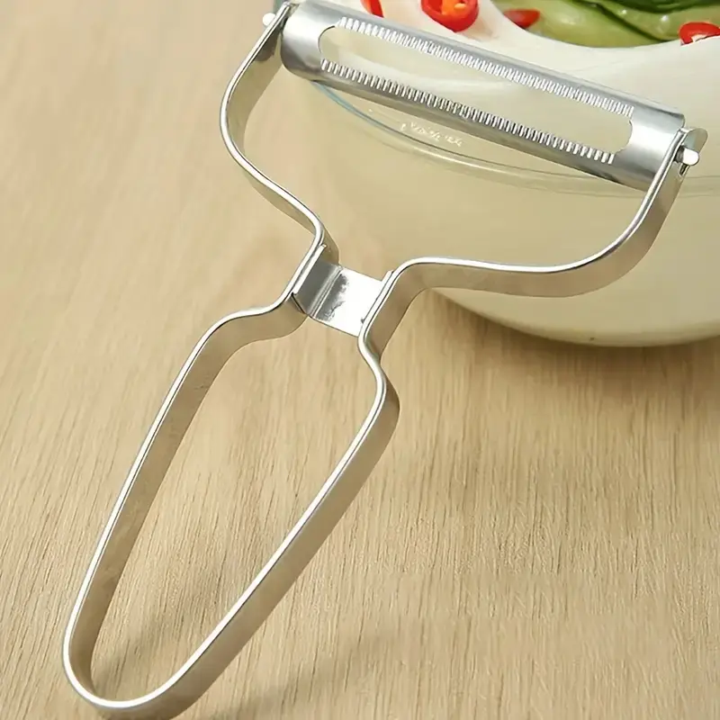 1pc Stainless Steel Peeler For Fruit, Carrot, Vegetable, Potato, Multi-purpose Cabbage Planer, Vegetable And Fruit Peeler, Kitchen Gadget, Household Peeler