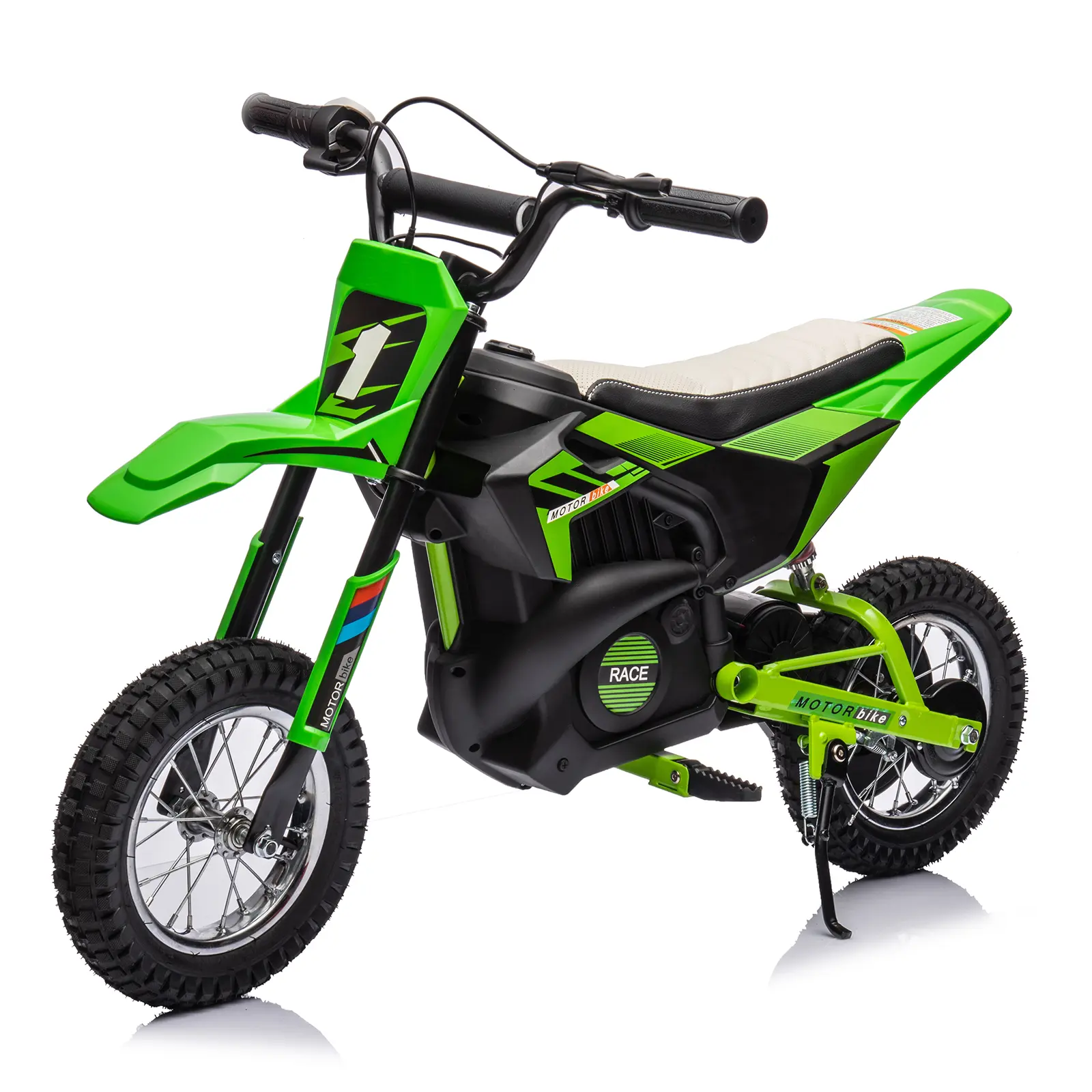 24V Electric Dirt Bike for Kids 8-12 Years, 250W Motor Off-Road car with 13.6MPH Speed, Air-Filled Tires & Metal Suspension, 139LB Capacity