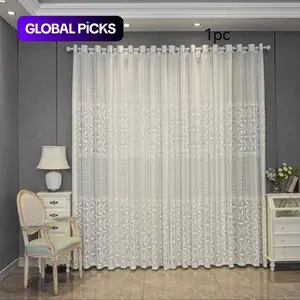 Hollow-Out Design Finished Curtain, Modern Simple Luxury Light-Transmitting Window Curtain for Balcony, Bedroom, Living Room and Office #TOP PICKS