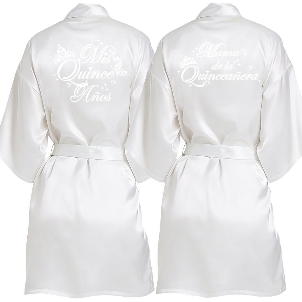 2 Pcs Elegant Quinceañera Celebration Gown Mis Quince Años Robe Girls 15th Anniversary Bathrobe for Birthday Party