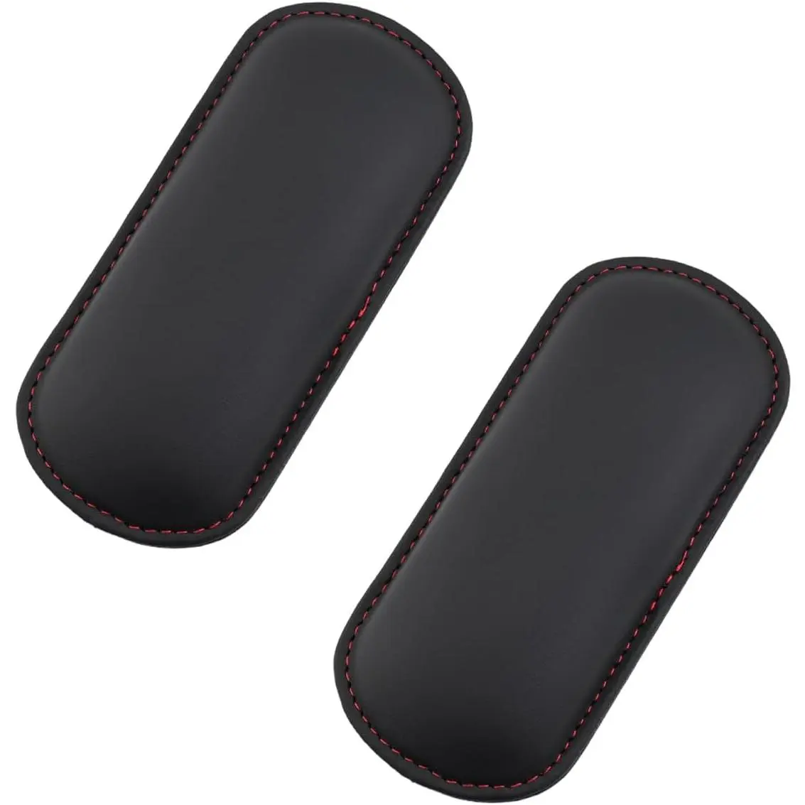2 count  Door Armrest Pads, Soft Leather Memory   Arm Rest Cushion Pad for Elbow  and  Support,  Comfortable Auto Center Console Pillow for   (Black)