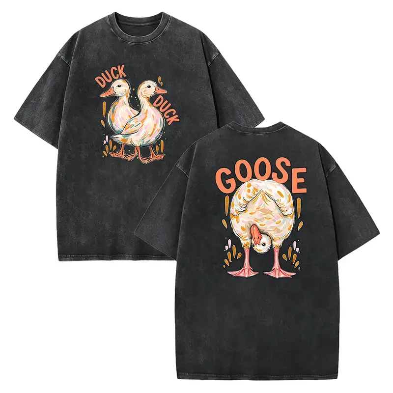 Funny Duck Duck Shirt, Retro Tee, Trendy Animal Shirt, Cute Duck Tshirt, Farm Animal Shirt, Viral TikTok Tee, Gift for Her
