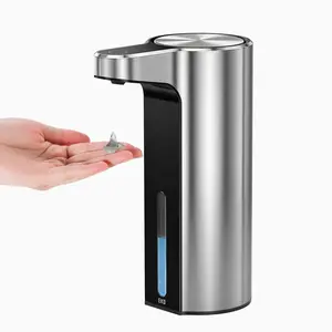 Aroma Touchless Automatic Soap Dispenser Stainless Steel for Bathroom Kitchen Adjustable Liquid Hand Soap Dispenser Water Resistant Rechargeable