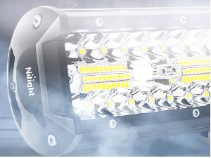 Nilight 20 Inch 420W Triple Row Flood Spot Combo Led Light Bar 4PCS 4Inch 60W LED Pods Driving Boat Lights Led Off Road Trucks Lights