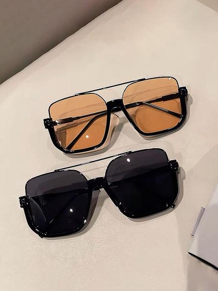 Unisex Simple Style Plain Color Sunglasses, Trendy Casual Sunglasses for Everyday Use, Fashion Accessories for Outdoor Activities, Trendy Styling Sunglasses