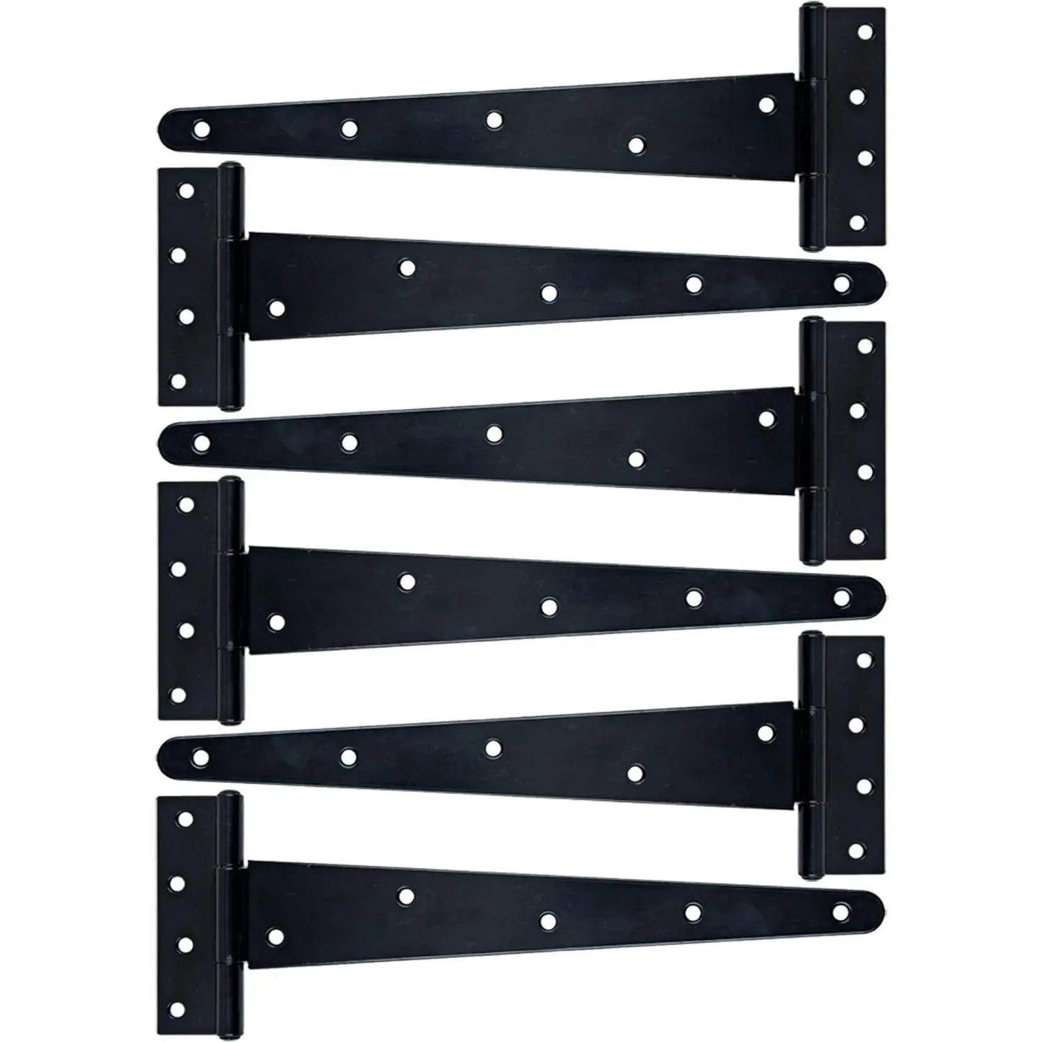 T-Strap Shed Hinge Gate Strap Heavy Duty Hinge Door Barn Gates Hinges (6, 12 inch)