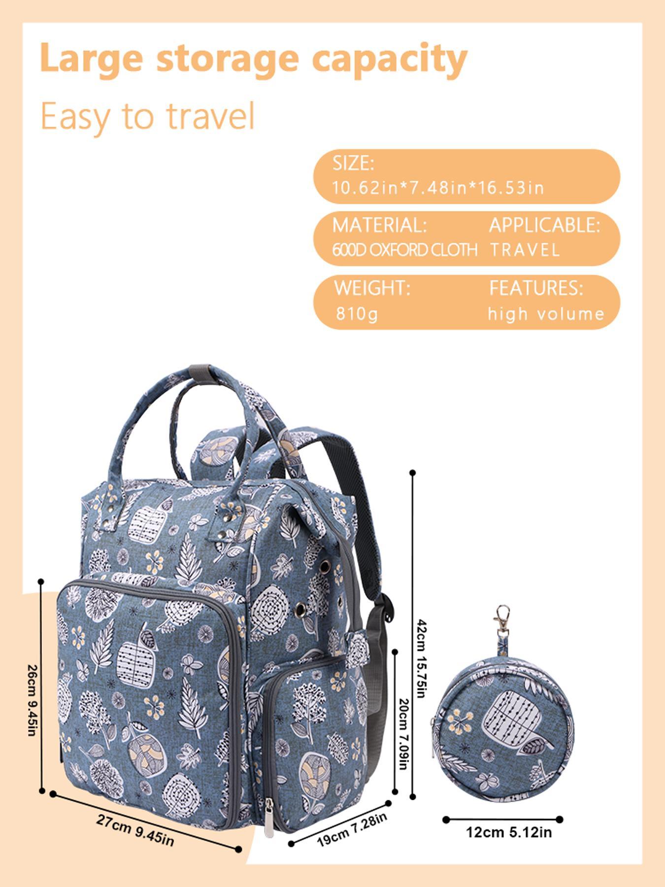 Knitting Tool Storage Bag, Portable Large Capacity Travel Organizers, Outdoor Travel Bag with External USB
