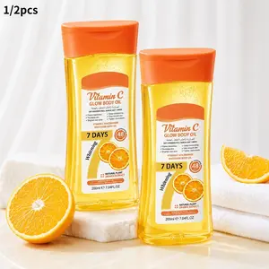 Vitamin C Citrus Glowing Wellness Body Oil, 7 fl oz, contains niacinamide to improve dullness, brighten skin tone, hydrating, moisturizing and smooth, suitable for all skin types, Body Care