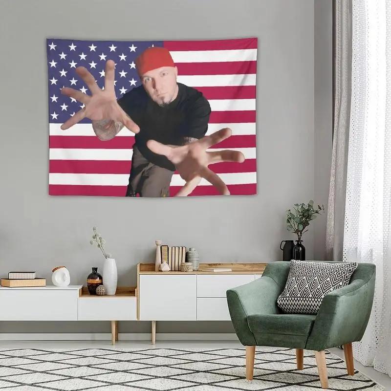 Flair Hub Limp Nu Metal Bizkit Tapestries, 90's Vintage Graphic Posters, Retro Aesthetic Wall Hanging, Funny Flag Banner for Home Decor 30"x40" Print Peach