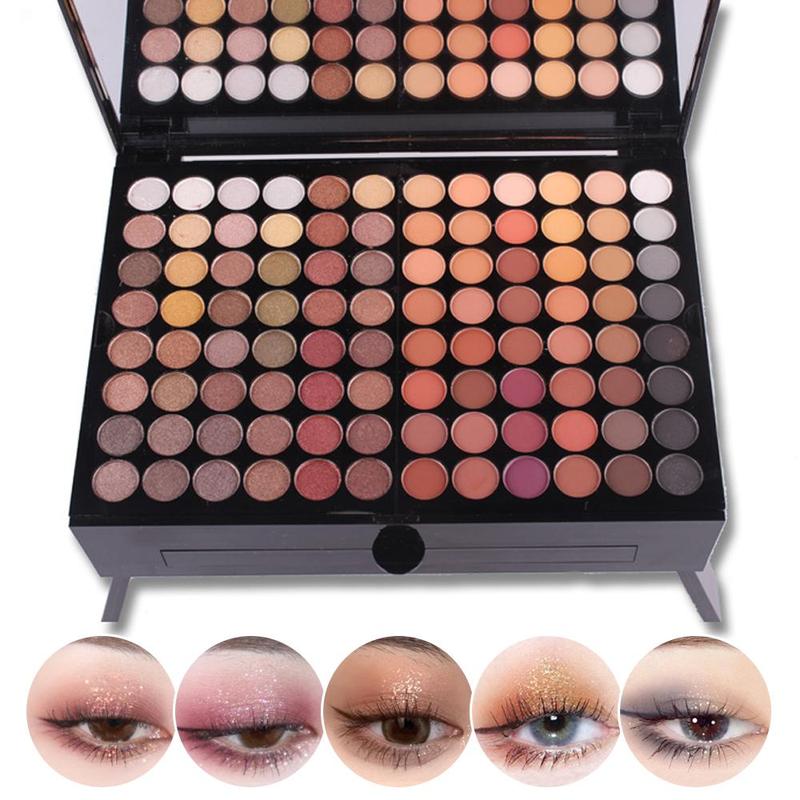 Multicolor Makeup Palette Set, 180-Color Eyeshadow, Blush and Highlighter Palette, Portable Good Girl Cosmetic Palette for Women, Complete Makeup Kit