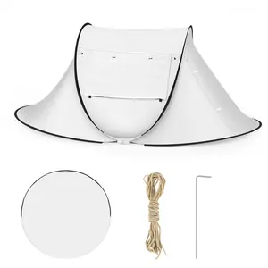Portable No-Installation Boat-Shaped Tent, Anti-Mosquito, Waterproof & UV-Resistant, Breathable Fabric, Multi-Person. Foldable Design for Camping, Hiking, Beach & Family Vacation, Ideal Holiday Gift
