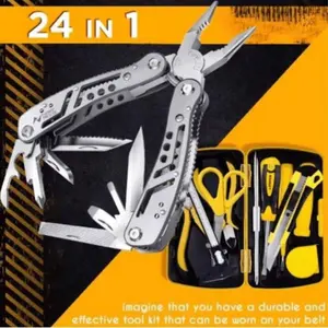 Multitool 24-in-1 Versatile Tools Multitools Pliers with Professional Multi-tool for Survival Camping and Hunting Gifts for Men Dad Husband Outdoor Multifunctional Tools